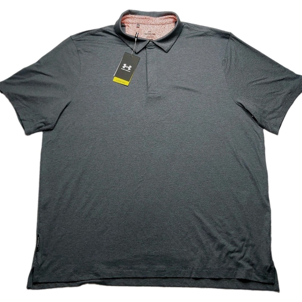 Under Armour Polo Men's XXL Gray Performance Stretch Golf UPF50